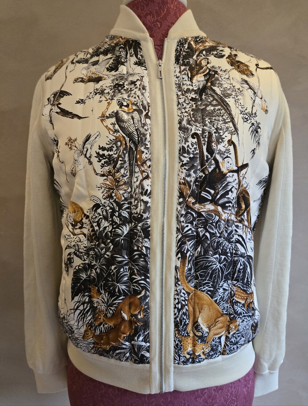Women's Ivory Bomber Jacket Equateur 34 (US 6)
